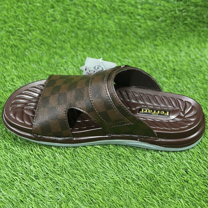 Handmade Extremely Comfort Brown Slide