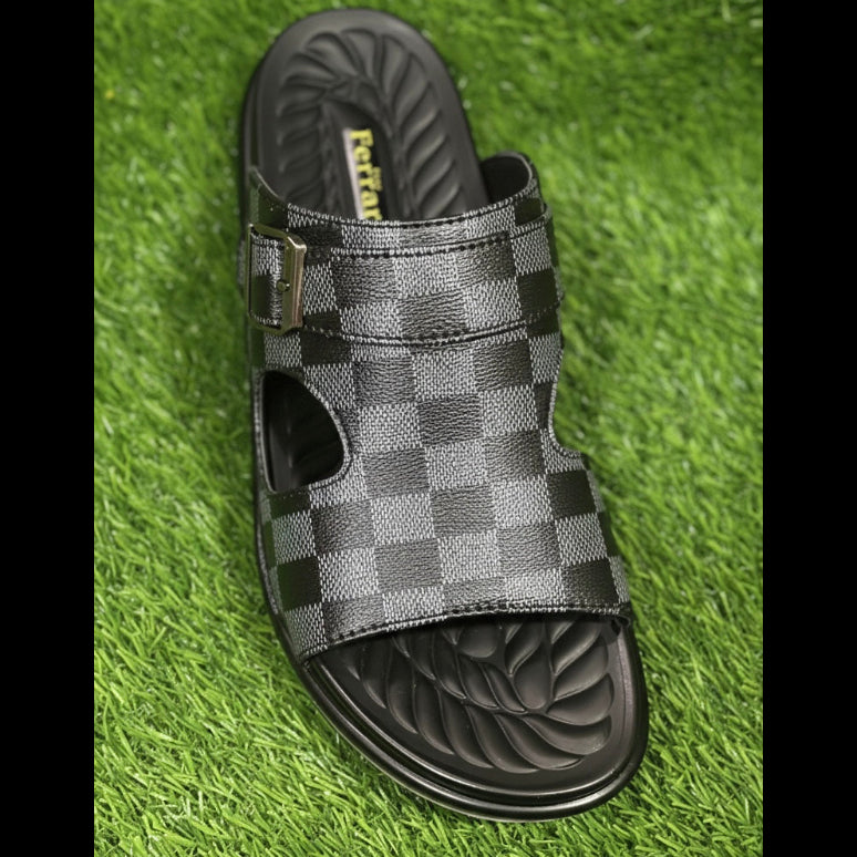 Handmade Black Comfort Slide
