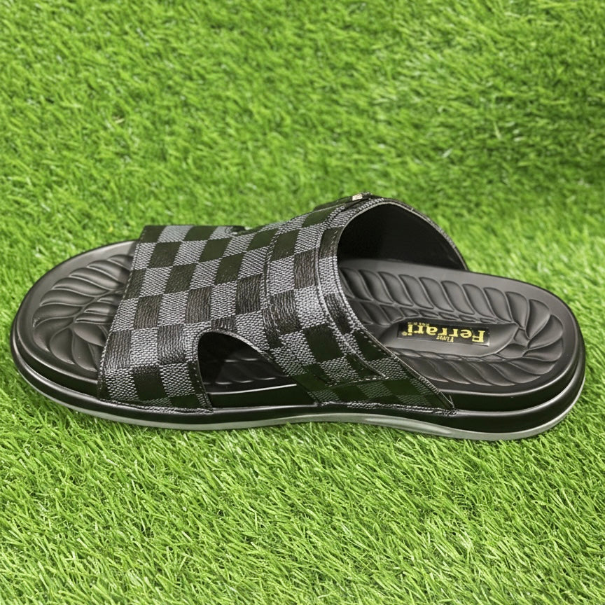 Handmade Black Comfort Slide