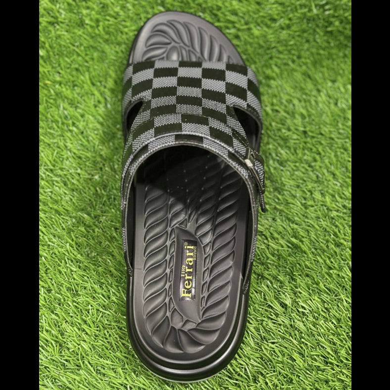 Handmade Black Comfort Slide